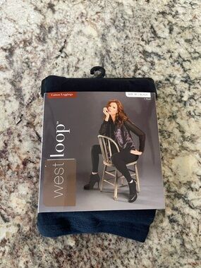 west loop Black Cotton Leggings